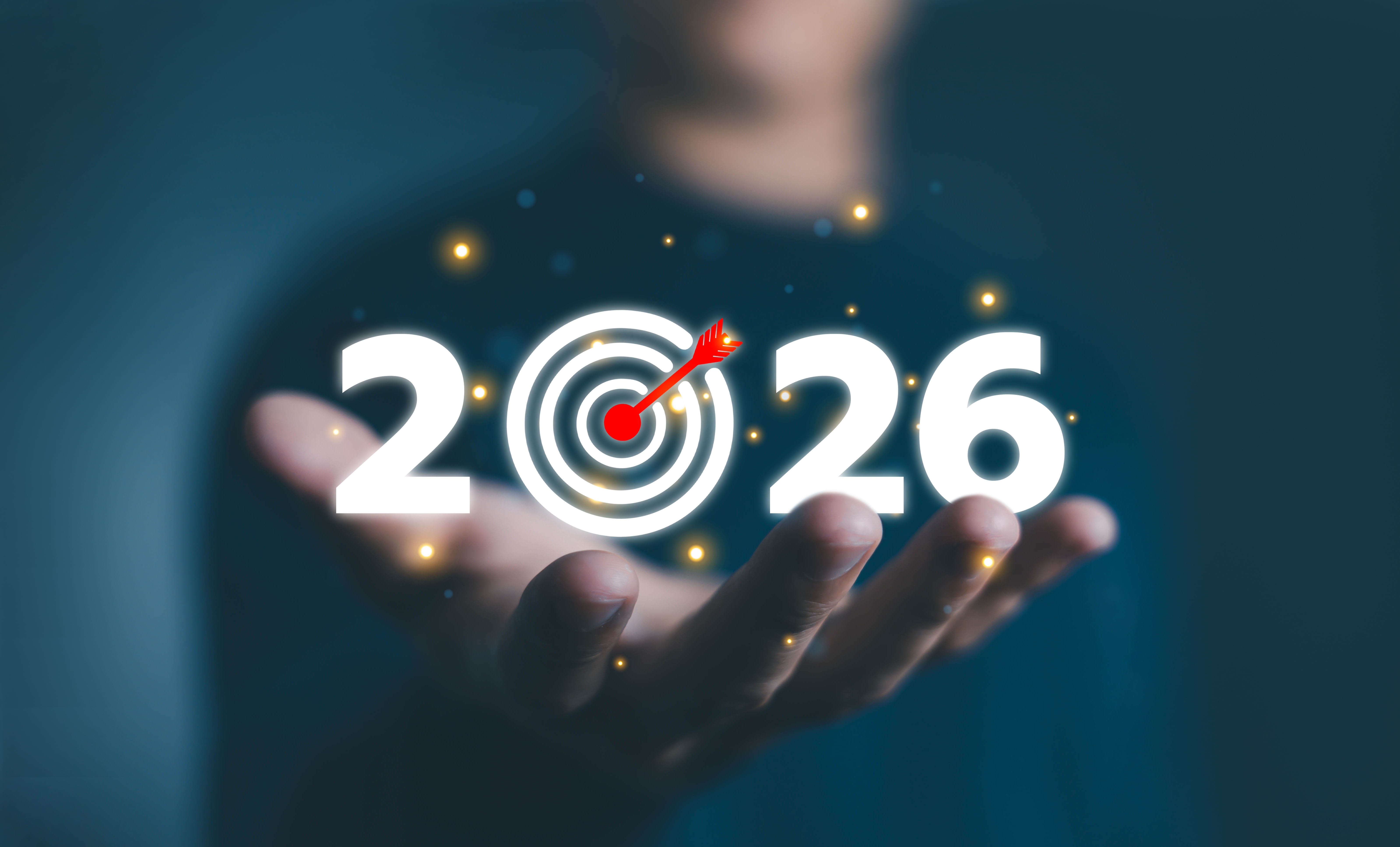 Businessman’s,Vision,For,New,Year,,Business,Growth,Arrow,2026.,Future