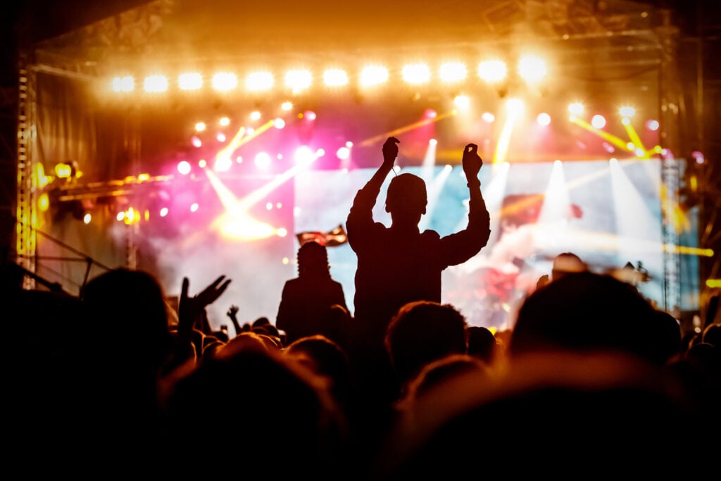 Girl,Enjoying,The,Music,Festival,,Live,Concert.