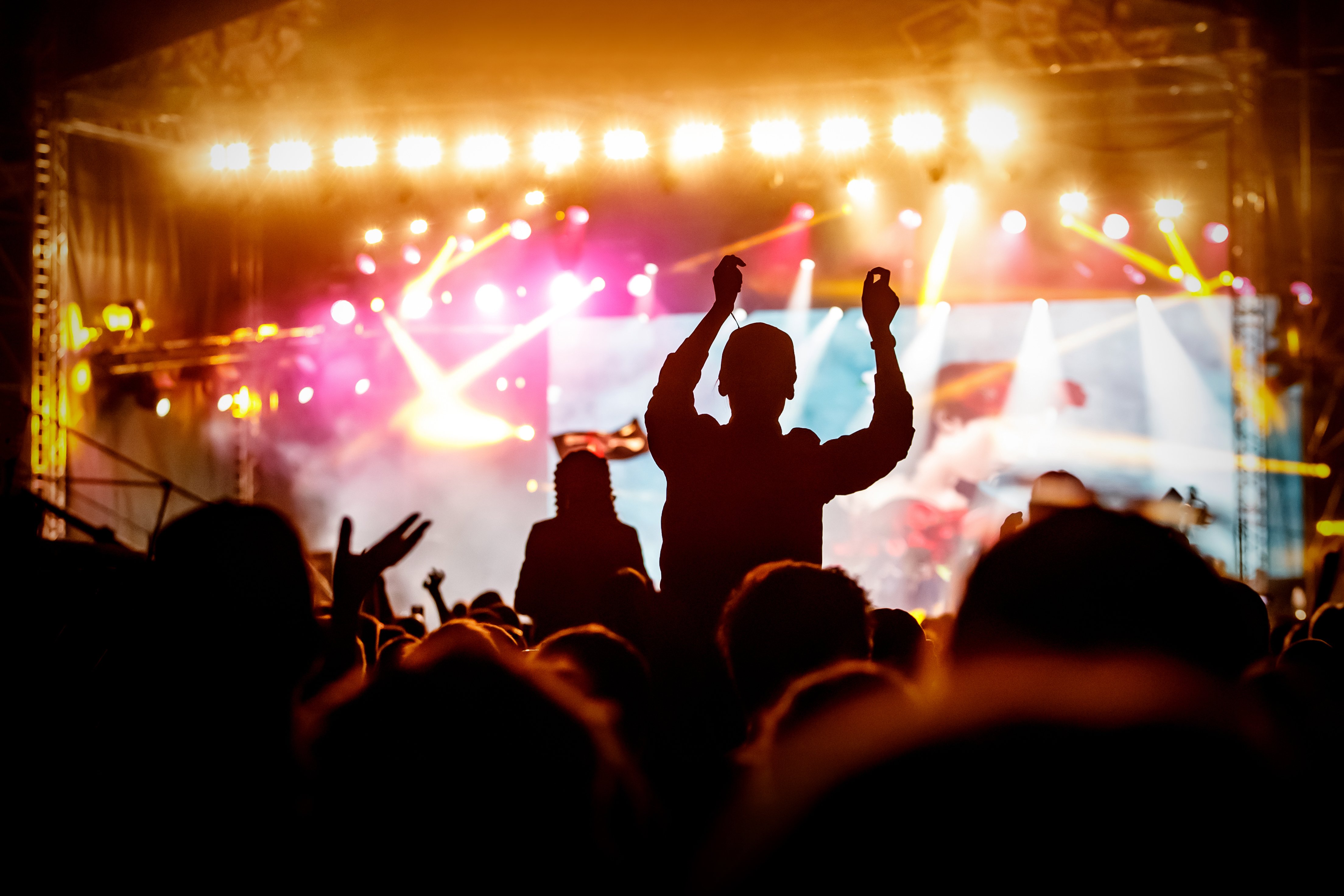 Girl,Enjoying,The,Music,Festival,,Live,Concert.